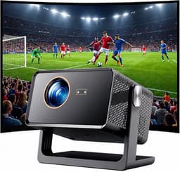 4K Smart Beamer - Netflix Ondersteuning - Autofocus en Keystone Correctie - 900 ANSI Lumen - WiFi 6 - Bluetooth 5.2 - 180° Verstelbare Standaard - Tot 300 Inch Scherm — thumbnail 1
