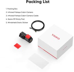 VIOFO RCC360 - Interieurcamera voor Dashcam - 2K HDR 1440p - 210° Fisheye Groothoeklens - Sony STARVIS 2 IMX675 Sensor - Infrarood Nachtzicht - Cabinecamera voor Volledige Interieurregistratie - Geschikt voor VIOFO A329S — thumbnail 2