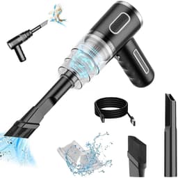 REDOM Stofzuiger 3500 Pa – Draadloze Handstofzuiger met Krachtige Zuigkracht – Lichtgewicht Stofzuiger voor Huis en Auto – Dubbele Motor – Zwart — thumbnail 1