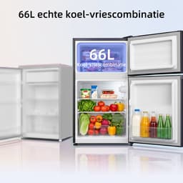 CHiQ CTM68LGD - Tafelmodel Koelkast Met Vriesvak - Totaal 66 Liter - Klasse D - 37dB - Zwart - 12 jaar garantie op compressor - 2026 Nieuw — thumbnail 5