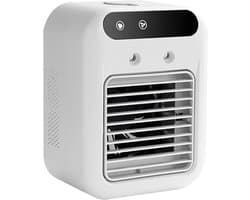 Persoonlijke Airco - Mini Koeler - Persoonlijke Koeling - Dubbele Nevel - 16 x 21 cm - Wit