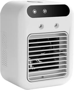 Persoonlijke Airco - Mini Koeler - Persoonlijke Koeling - Dubbele Nevel - 16 x 21 cm - Wit — thumbnail 1