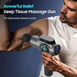 Massagepistool, hoogwaardige percussiemassage voor spierontspanning, professioneel deep tissue massagepistool en handig verwarmd spiermassagepistool voor volledige lichaamsontspanning — thumbnail 4