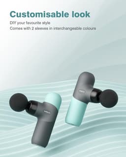 SnelShoppen - Mini Massage Gun, Draagbare Diepe Weefsel Percussie Spier Massager met 6 Massagekoppen, 4 Snelheden, Elektrische Sport Massager in Mint — thumbnail 5
