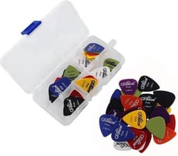 60x Plectrums - Gitaar plectrum set - Guitar picks - Plectra - Gitaar accessoires - Plektrums - Picks voor gitaar - 6 diktes - Kleurenmix - Muziek accessoires - Gitaarspelen - Gitarist - Jonyx — thumbnail 2
