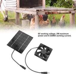 Dailygoody - Zonnepaneelventilator - Ventilatiesysteem - Eenvoudig te — thumbnail 3
