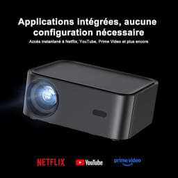 SnelShoppen - 4K Projector Mini Projector Full HD 1080P, WiFi 6 Bluetooth 5.2, Portable Smart Projector voor Thuisbioscoop en Slaapkamer, Netflix Comp — thumbnail 5