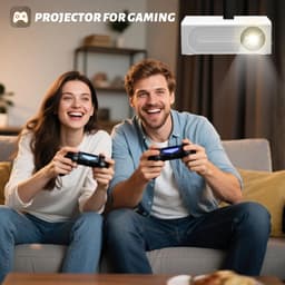 SnelShoppen - Mini-beamer, Draagbare Bluetooth-projector Full HD 1080P voor Thuisbioscoop, Compatibel met iOS, Android, Windows, TV-stick, HDMI, Smart — thumbnail 5
