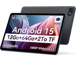 SnelShoppen - TABWEE T80 Android 15 Touch Tablet - 10" 18GB+128GB (Uitbreidbaar tot 2TB), 6000mAh, 5MP Camera, 5G WiFi, GPS, Face ID, Inclusief Toetse