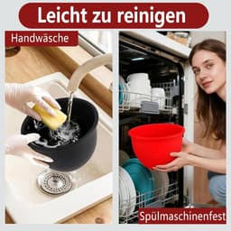 Siliconen Mengkom Inzetstuk - Kom Liner - Keuken Organisatie - Antiaanbaklaag - 4.8 Liter - Rood — thumbnail 2