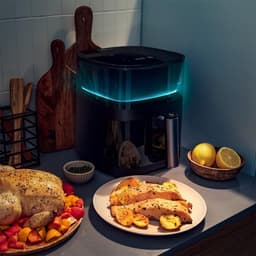 Airfryer met Waterverstuiver - Heteluchtoven Gezond - Gezond Koken - Healthy Crispy Technologie - 5 Liter - Zwart — thumbnail 2