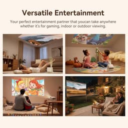 SnelShoppen - Vali 1 Pro Smart Beamer met Google TV, 4K Support, 1080P FHD, 900 ANSI Lumen, MEMC Gaming, Autofocus & Keystone, HDR10 Dolby Audio, HDMI — thumbnail 4