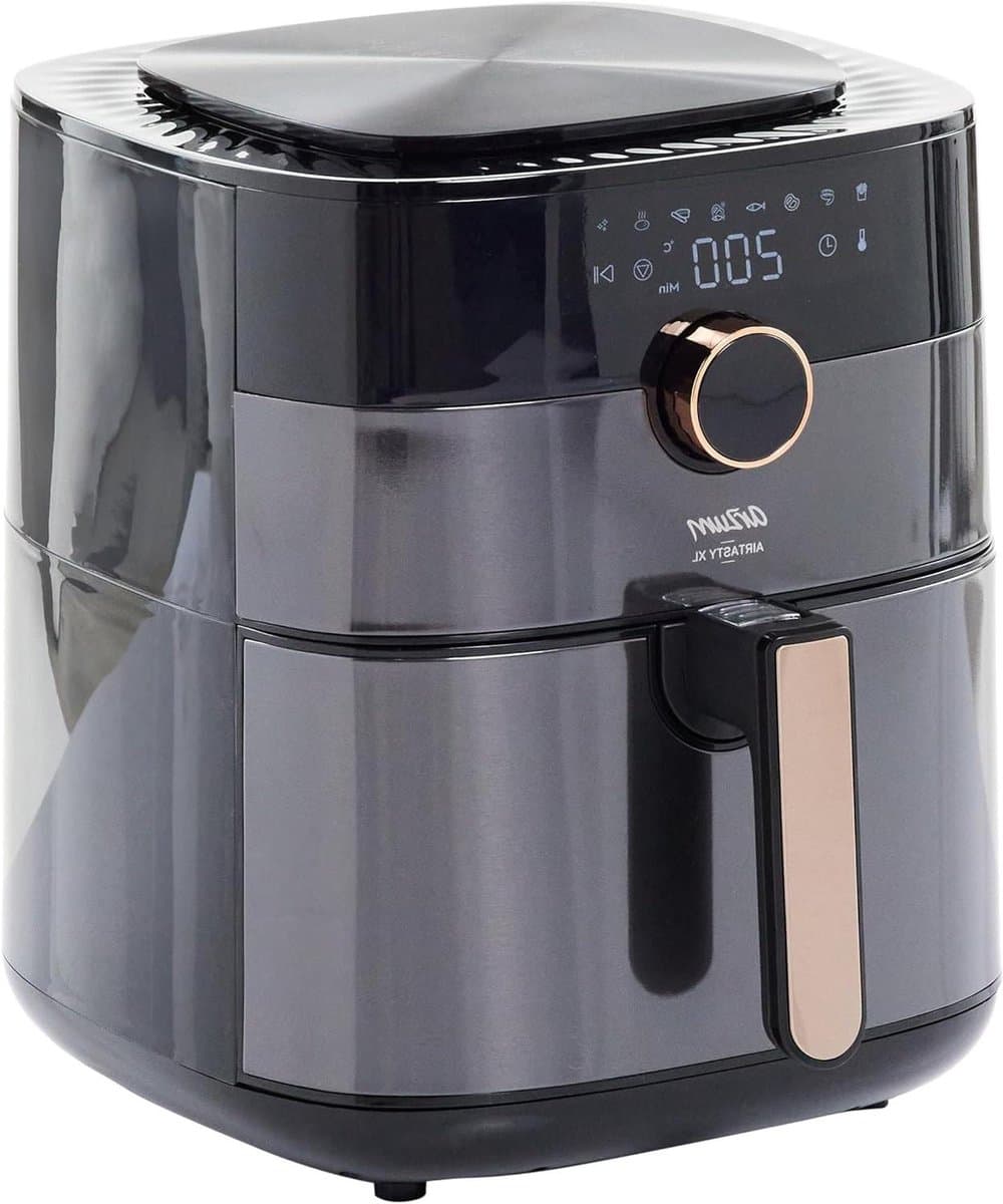 Heteluchtfriteuse - Airfryer Frituurpan - Gezond Frituren - XL Inhoud Digitaal - 6L - Zwart — afbeelding 1