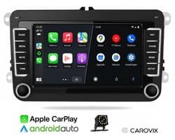 Carovix® Carplay autoradio geschikt voor volkswagen, seat, skoda - Apple Carplay & Android Auto (Draadloos) - Bluetooth - 7 inch HD Touchscreen - Navigatiesysteem auto - Achteruitrijcamera