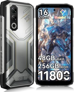 Robuuste smartphone - DOOGEE Blade20 Plus - 6,6" 120Hz - 48GB(6+42) RAM - 256GB ROM - 11800 mAh/33 W - Android 16 - NFC GPS - Zilver — thumbnail 1