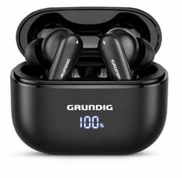 Grundig Draadloze Oordopjes - Earbuds 15 Uur Afspeeltijd - Oortjes Draadloos Bluetooth 5.3 - Oplaadcassette met Batterij Indicator - USB-C Oplaadbaar - Handsfree Bellen en Muziek Luisteren - Zwart — thumbnail 3