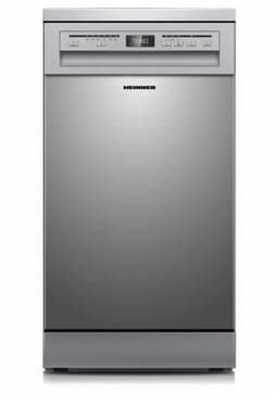 Heinner HDW-FSM45609DXE++ Vrijstaande Vaatwasser – 9 Couverts – 6 Programma’s – Digitaal Display – Halve Belading – Extra Drogen – Startuitstel – AquaStop – Kinderslot – 45 cm – RVS – 5 Jaar Garantie — thumbnail 1
