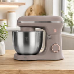 Berlinger Haus® Keukenmachine 1300W – Krachtige Mixer met 5L RVS Mengkom – 6 Snelheidsstanden – Pulsefunctie – Matt Taupe — thumbnail 2