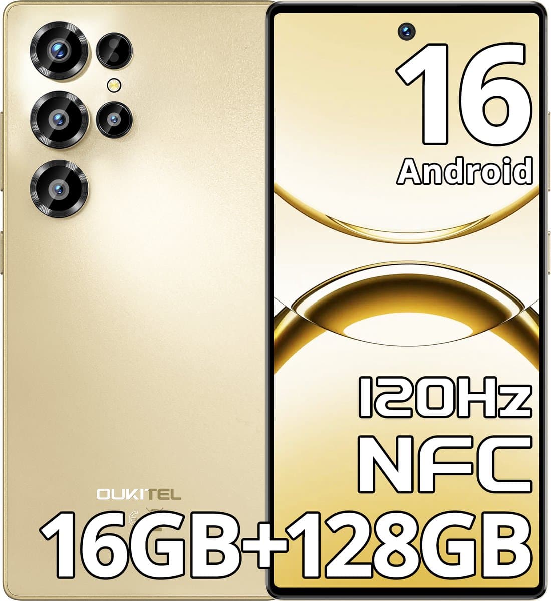 OUKITEL C66 Smartphone 4G-16 RAM-128ROM-6.73 inch HD 120HZ-5000 mAh-64MP camera-Android16 — afbeelding 1