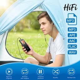 Fokelyi MP3 Speler MP4 - 32GB Ingebouwd Geheugen -Inclusief Bedrade Oordopjes- 2.4 Inch Scherm -Muziekspeler- Tot 128GB SD Kaart - Bluetooth - Inclusief Bedrade Oordopjes - Draagbaar Speler — thumbnail 5