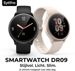 Sytifro DR09 Smartwatch Dames - Slimme Horloge Dames met Bluetooth Bellen - 1.27" AMOLED Touchscreen - 100+ Sportmodi - Hartslag-, Zuurstof- & Slaapmonitor - 5-7 Dagen Batterij - Sporthorloge voor Dames en Heren - Zwart — thumbnail 2