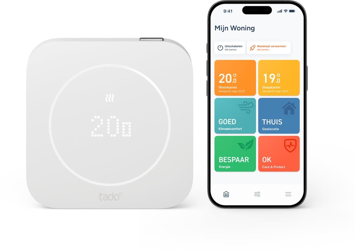 tado° Bedrade Slimme Thermostaat X (2e gen.) - Smart Thermostaat - OpenTherm & Relay - Matter - Google Home, Alexa & Apple Home - Wit — afbeelding 1