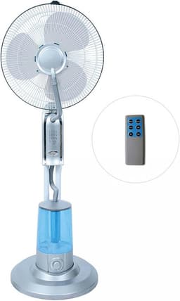 Elektrische Verstuiver Ventilator - Vernevelaar Ventilator - Ruimte Koelen - 3 Snelheden - 40 cm - Wit — thumbnail 1