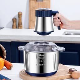 Elektrische Keukenmachine - Keukenrobot Hakmolen - Maaltijden Bereiden - Roestvrijstalen Kom - 5 Liter - Zilver — thumbnail 3