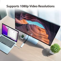 USB naar HDMI Adapter - Externe Videokaart - Scherm Uitbreiden - Hoge Resolutie Ondersteuning - 1 Poort - Zwart — thumbnail 2