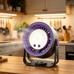 Bureau Ventilator - Ventilator met Lamp - Comfort Verhogend - 2-in-1 Verstelbaar - Hoogte 16 cm - Wit — thumbnail 3