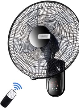 Wandventilator - Muurventilator Oscillerende - Ruimte Koelen - Stil Energiebesparend - 90 Grad Oscillatie - Zwart — thumbnail 1