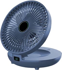 Wandventilator - Mini ventilator - Koelte en comfort - Ultrastil ontwerp - 20.5W x 9.4H cm - Blauw — thumbnail 1