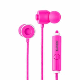 Grixx oordopjes met draad - 3.5mm jack - microfoon - handsfree Bellen - roze — thumbnail 2