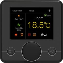 Slimme Thermostaat - Temperatuurregelaar - Verwarming Regelen - Wifi & Spraakbediening - 2.8 Inch LCD - Zwart — thumbnail 1