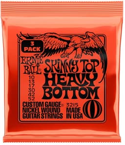 Ernie Ball 3215 Skinny Top Heavy Bottom Snaren voor Elektrische Gitaar (10-52) 3-Pack — thumbnail 4