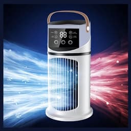 Popalino® Airco Zonder Afvoerslang - Luchtkoeler - Aircooler - 7 Standen - Mobiel - Wit - 16cm x 16cm x 16cm — thumbnail 3