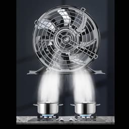 Ventilator - Afzuigkap - Lucht Circuleren - Gecoat Staal - 7 inch - Zwart — thumbnail 2