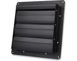 Industriële Afzuigventilator - Wandventilator Ventilator - Ventilatie Verbeteren - Met Metalen Luik - 40 cm - Zilverkleurig