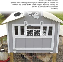 Zonneventilator - Camping ventilator - Dierenverblijf koelen - Lichtgewicht en draagbaar - 14x11x5 cm - Zwart — thumbnail 3