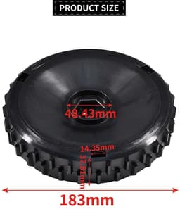 Dailygoods- Grasmaaier Vervangingsonderdeel - Compatibel met Husqvarna Automower - Ø 185 mm - ABS-kunststof - Eenvoudig te installeren - OEM-nummer 574465104 - Maaierblad — thumbnail 2