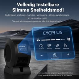 Cycplus F1 Cardio - Fitness Fan met Afstandbediening - Air Mover - Ventilator - met App - Vloerventilator - Hartmeter - Cycling fan - Fiets ventilator - Indoor — thumbnail 4