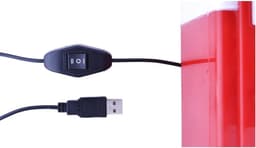 SnelShoppen - Mini USB Koelkast Cooler voor Blikjes - Compact en Draagbaar - Rood/Wit - Ideaal voor Feest, Camping, Keuken en Auto - Koel en Warm Func — thumbnail 3