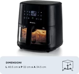 Ariete 4630/00 Airfryer XXL – 9L – Tot 3,5 kg Friet – Kijkvenster & Binnenverlichting – 8 Programma's – Grill – 1500W — thumbnail 2
