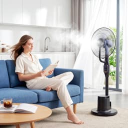 NordHaus Staande Ventilator met Sproeinevel - Mistventilator - Watergekoelde Ventilator - 70° Oscillatie - 3,5 L Zwart — thumbnail 5