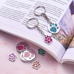 Set van 20 glitterende katten- en hondenpoot hangers voor het maken van DIY sieraden, ideaal als geluksbrenger en decoratieve accessoires — thumbnail 3