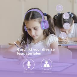 Zavio® Koptelefoon Kinderen met Draad - Gaming Headset - Paars — thumbnail 4