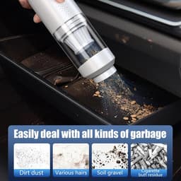 Draadloze Auto Stofzuiger - Handstofzuiger Luchtblazer - Auto Interieur Reinigen - Geavanceerde Cycloontechnologie - 29.5 x 10 x 7 cm — thumbnail 5