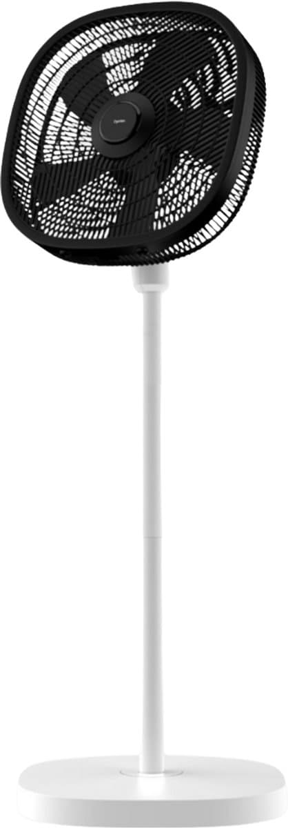 Dynter Staande Ventilator – Statiefventilator - Roterende ventilator – In hoogte verstelbaar & opvouwbaar (80 tot 125 cm) – Draaibare kop - Krachtig en geruisloos - Wit/Zwart – Diameter: Ø46.5 cm (AV25G) — afbeelding 1