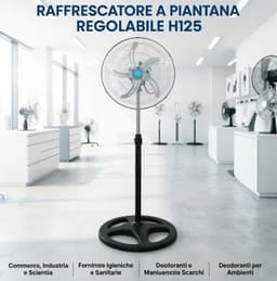 Cventrix Ventilator - Ventilatoren - Ventilator Staand - Statiefventilator - Multifunctionele Staande Ventilator - 125 cm 5 rotorbladen — thumbnail 5