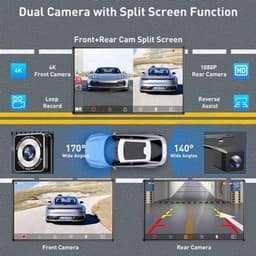 Navigatiesysteem Auto - Dashcam voor auto - GPS Navigatie - Draadloze - 2.5K DVR - Bluetooth Audio - ADAS Systeem - 9" - Achteruitrijcamera - Spraakbesturing - 64TF — thumbnail 4